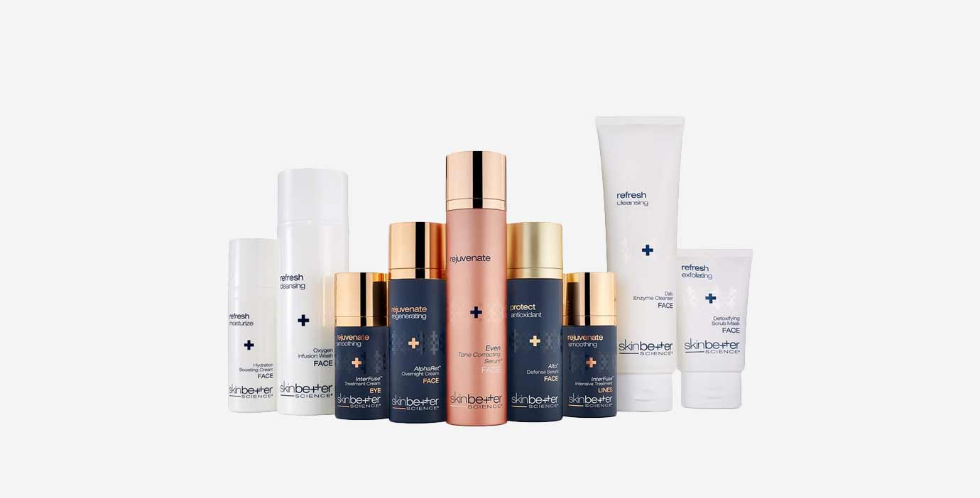 photo of all the skinbetter science products